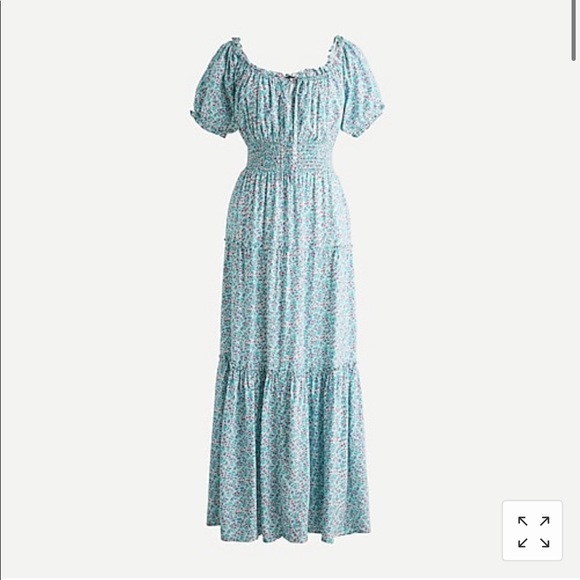 J crew puff sleeve midi dress Clearance